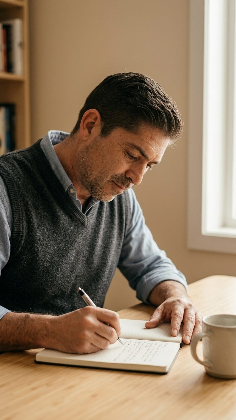 Lucas Mentasti escribiendo un informe