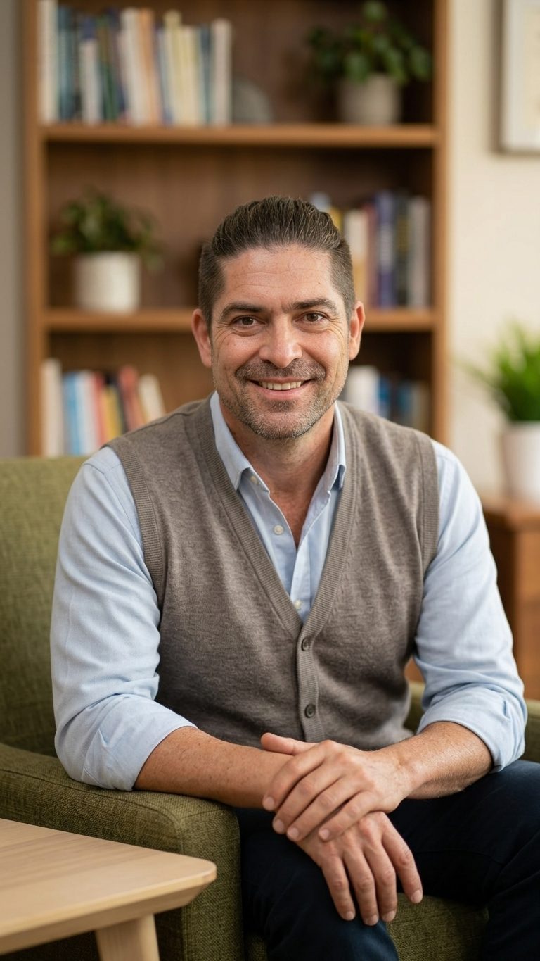 Lucas Mentasti en su consultorio